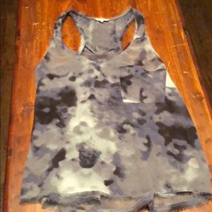 Sheer tie-dyed tank